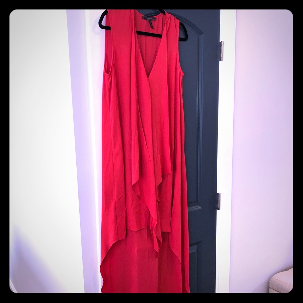 BCBG Maxazira size large red high-low dress